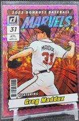 Greg Maddux [Pink Fireworks] #M6 Baseball Cards 2023 Panini Donruss Marvels Prices