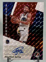 Stephen Curry [Choice Fusion Red] Basketball Cards 2019 Panini Mosaic Autographs Prices