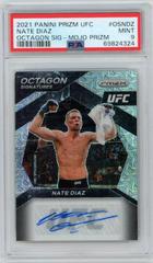 Nate Diaz [Mojo] #OS-NDZ Ufc Cards 2021 Panini Prizm UFC Octagon Signatures Prices