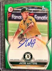 Jacob Watters [Green] #PPA-JW Baseball Cards 2023 Bowman Paper Prospect Autographs Prices