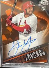 Juan Yepez [Orange] Baseball Cards 2022 Topps Chrome Black Super Futures Autographs Prices