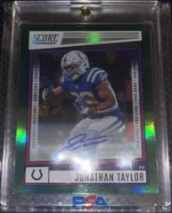 Jonathan Taylor [Signature End Zone] #12 Football Cards 2022 Panini Score Prices