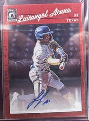 Luisangel Acuna [Red Velocity] #1990-LA Baseball Cards 2023 Panini Donruss Optic Retro 1990 Signatures Prices