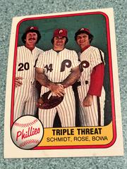 Triple Threat [Number on Back] #645 Baseball Cards 1981 Fleer Prices