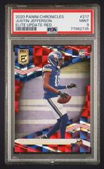 Justin Jefferson [Red] #217 Football Cards 2020 Panini Chronicles Elite Update Prices