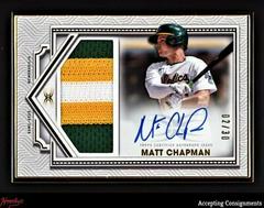 Matt Chapman Baseball Cards 2022 Topps Definitive Framed Autograph Patch Collection Prices