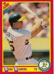 Mark McGwire Baseball Cards 1990 Score Prices