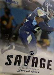 Derrick Henry [Blue] #SAV-DHE Football Cards 2022 Panini Luminance Savage Prices