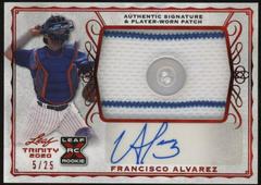 Francisco Alvarez [Red] #PA-FA1 Baseball Cards 2020 Leaf Trinity Patch Autographs Prices