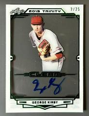 George Kirby [Green Foil] #CA-GK1 Baseball Cards 2019 Leaf Trinity Clear Autograph Prices