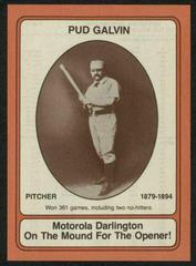 Pud Galvin #8 Baseball Cards 1976 Motorola Prices