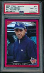 Barack Obama [Red Refractor] #44 Baseball Cards 2009 Topps Chrome Prices