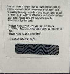 Jamie Drysdale #LRS-JD Hockey Cards 2021 SPx UD Black Lustrous Rookie Signatures Prices