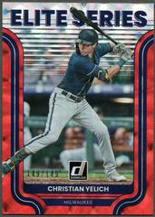 Christian Yelich [Red] #ES-2 Baseball Cards 2022 Panini Donruss Elite Series Prices