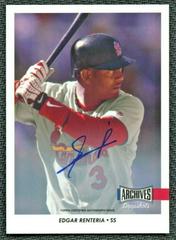 Edgar Renteria [Autograph] Baseball Cards 2017 Topps Archives Snapshots Prices