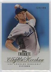 Clayton Kershaw [Blue] #40 Baseball Cards 2012 Topps Tribute Prices