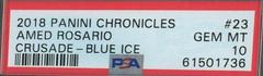 Amed Rosario [Blue Ice] #23 Baseball Cards 2018 Panini Chronicles Crusade Prices