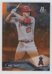 Mike Trout [Orange] #61 Baseball Cards 2021 Bowman Platinum Prices