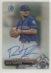 David Thompson [Chrome Refractor] Baseball Cards 2017 Bowman Prospect Autographs Prices