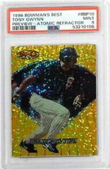 Tony Gwynn [Atomic Refractor] #BBP10 Baseball Cards 1996 Bowman's Best Preview Prices