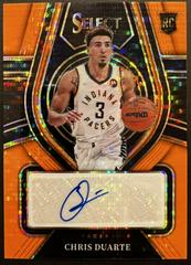 Chris Duarte [Orange Pulsar] Basketball Cards 2021 Panini Select Rookie Signatures Prices