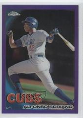 Alfonso Soriano [Purple Refractor] #136 Baseball Cards 2010 Topps Chrome Prices