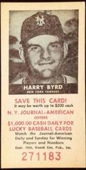 Harry Byrd Baseball Cards 1954 NY Journal American Prices