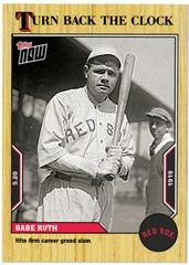 Babe Ruth #51 Baseball Cards 2022 Topps Now Turn Back the Clock Prices