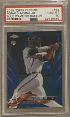 Ronald Acuna Jr. [Blue Wave Refractor] #193 Baseball Cards 2018 Topps Chrome Prices