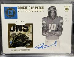 Jameson Williams [Cap Patch Autograph Gold] #128 Football Cards 2022 Panini Encased Prices