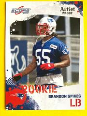 Brandon Spikes #313 Football Cards 2010 Panini Score Prices