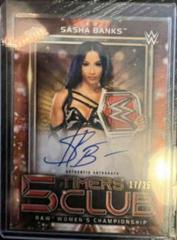 Sasha Banks [Orange Refractor] #5TA-SB Wrestling Cards 2021 Topps Chrome WWE 5 Timers Club Autographs Prices