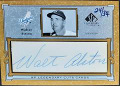 Walter Alston [Autographs] Baseball Cards 2001 SP Legendary Cuts Signature Prices