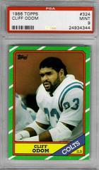Cliff Odom #324 Football Cards 1986 Topps Prices