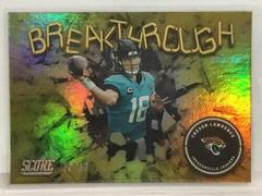 Trevor Lawrence [Gold Zone] Football Cards 2022 Panini Score Breakthrough Prices