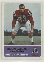 Harry Jacobs #10 Football Cards 1962 Fleer Prices