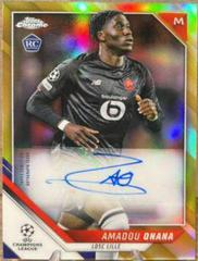 Amadou Onana [Gold Refractor] Soccer Cards 2021 Topps Chrome UEFA Champions League Autographs Prices