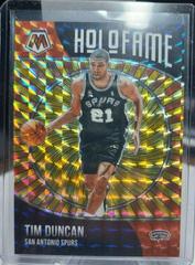 Tim Duncan [Reactive Yellow] #5 Basketball Cards 2020 Panini Mosaic HoloFame Prices