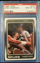 Greg Anderson #101 Basketball Cards 1988 Fleer Prices