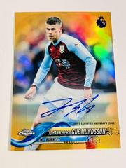 Johann Berg Gudmundsson [Autograph Orange Refractor] Soccer Cards 2018 Topps Chrome Premier League Prices