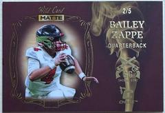 Bailey Zappe [Silver Silver] Football Cards 2022 Wild Card Matte Smoking Guns Prices