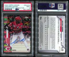 Aristides Aquino [Refractor] #RA-AAQ Baseball Cards 2020 Topps Chrome Rookie Autographs Prices