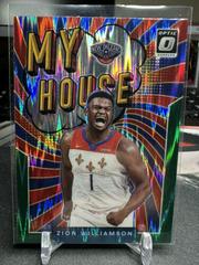 Zion Williamson [Green Shock] Basketball Cards 2021 Panini Donruss Optic My House Prices
