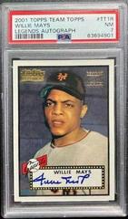 Willie Mays Baseball Cards 2001 Topps Team Legends Autograph Prices