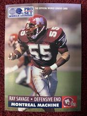 Ray Savage #16 Football Cards 1991 Pro Set Wlaf Inserts Prices