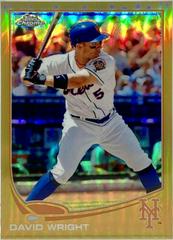 David Wright [Swinging Gold Refractor] #142 Baseball Cards 2013 Topps Chrome Prices