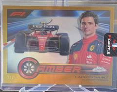Carlos Sainz [Gold Refractor] #CAM-CSI Racing Cards 2023 Topps Chrome Formula 1 Camber Prices