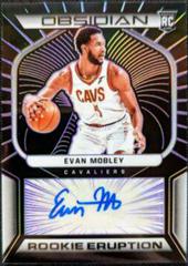 Evan Mobley [Purple] Basketball Cards 2021 Panini Obsidian Rookie Eruption Signatures Prices
