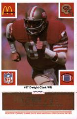 Dwight Clark [Orange] #87 Football Cards 1986 McDonald's 49ers Prices
