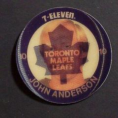 John Anderson Hockey Cards 1984 7-Eleven Discs Prices